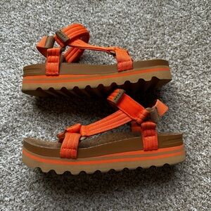 Reef  Women’s Orange Platform Sandals